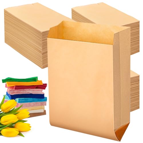200 Pcs Waxed Paper Feminine Hygiene Liner Bags, Sanitary Napkin Disposal Waste Receptacle for Commercial Business Restroom Bathroom Personal Dispensers, 11x7.1x2.4 Inches Brown