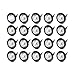 Meerkatt (Pack of 20) 3/4" Inch Miniature Round White LED Small Side Marker Clearance Lamp Indicator SMD Light Universal Waterproof Trailer Truck Marine Bus Camper Tractor black rubber grommets 12V DC