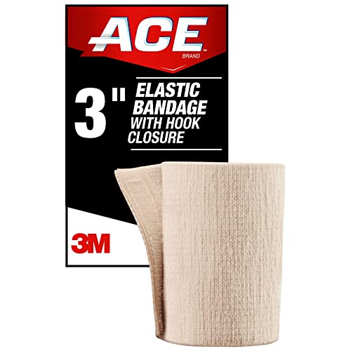 Ace 3" Elastic Bandage Wrap With Hook Closure, Beige, 2 Count #TOP1