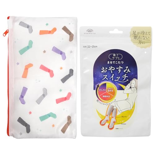 [オカモト] 靴下サプリ まるでこたつ おやすみスイッチ レディース あったか 就寝時用 冷え対策 グレー 22.0 cm~25.0 cm 洗濯ネット付き 938-994Hのサムネイル