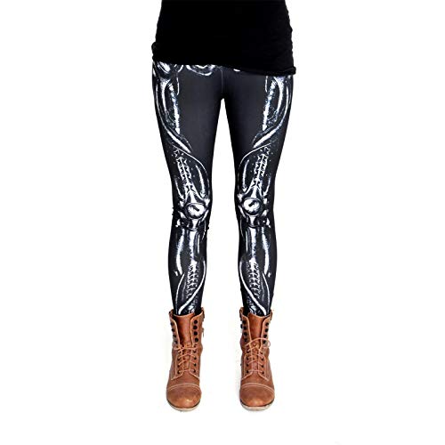 Preisvergleich Produktbild cosey - Bedruckte Bunte Halloween Leggins (Einheitsgröße) - Leggings Design Knochen
