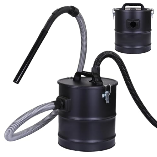 Hbbgdiy Ash Vacuum 20L 5.2 Gallon Wet and Dry Use with Pipe Portable Vacuum Cleaner for Pellet Stoves Wood Fireplace Pellet Grill Fire Pit Christmas Home Heating.