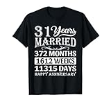 Photo Gallery 31 years married - happy 31st wedding anniversary maglietta Photo Gallery 31 years married - happy 31st wedding anniversary maglietta