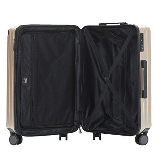 Münicase M816 TSA-slot, koffer, reiskoffer, trolley, kofferset, harde schaal, boardcase, champagne, Großer Koffer - Image 7