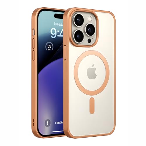 Image of AIBEX Clear Mag-Saf Case for iPhone 16 Pro Max - 1,500 G Strong Magnetic Lock, Crystal-Clear Anti-Yellowing Back | Military-Grade Drop Protection | Camera Guard, Slim & Lightweight - Brown