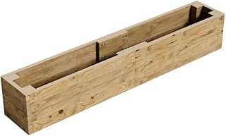 Gro Garden Products Wooden Raised Garden Bed - 30cm L x 180cm W x 30cm H Large Wooden Planters for Vegetables, Herbs, or Flowers - Garden Trough Planter - Planter Box with FSC Tanalised Timber