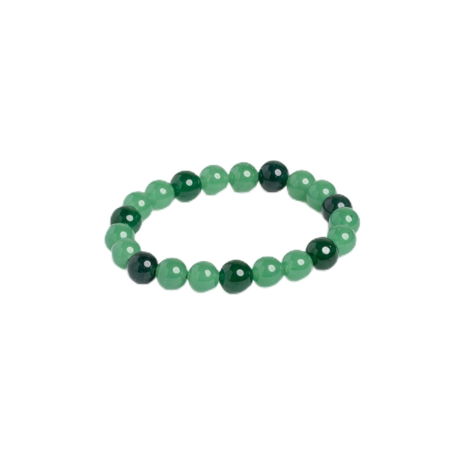 look and adorn - handmade with love LOOK AND ADORN Beaded Green Precious and Semiprecious Stones Unisex Prosperity Bracelet, 8.5 Inches-picture-10