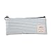 Produktbild Joyfeel Buy Reißverschluss Mäppchen Teenager Schule Stift Tasche Streifen Hellblau Leinwand Federmäppchen für Büro/Schule, 1 Stück