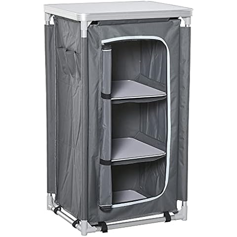 Outsunny Campingschrank faltbar Küchenbox tragbar Cover