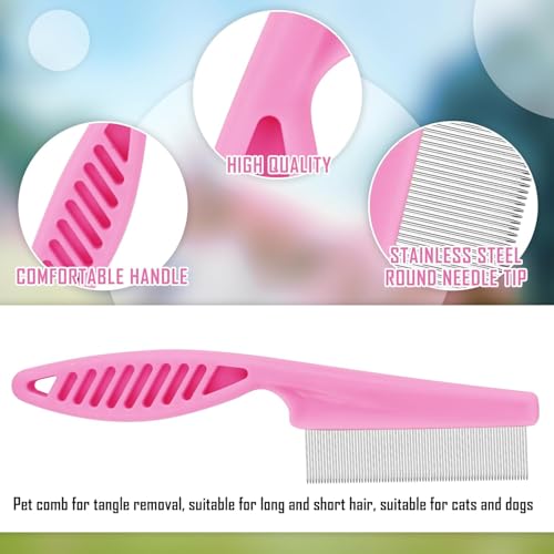 Image of Lice Comb, Lice and Nits Removal Comb, Lice Removal Machine, Head Lice Removal for Kids, Dandruff Remover Comb, 7-Piece Plastic and Stainless Steel Set with 2 Plastic Combs and 5 Stainless Steel Combs