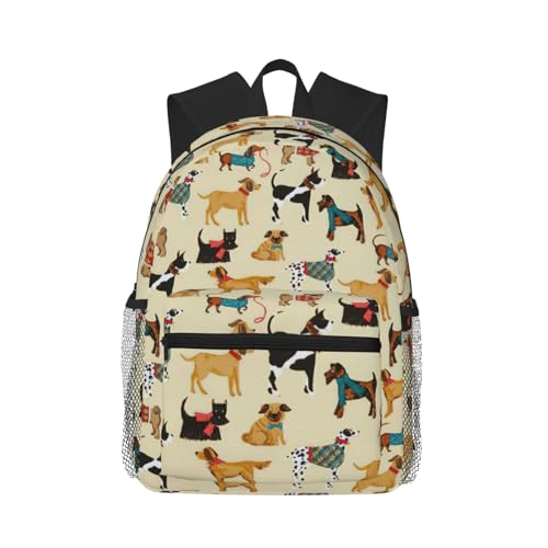 Sac à dos de voyage classique au motif chiens de chasse pour les escapades