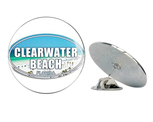 Oval Clearwater Beach (Florida fl Logo) Metal 0.75