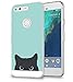 HelloGiftify Google Pixel XL Case, Tiffany Blue&Cat TPU Soft Gel Protective Case for Google Pixel XL