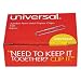 Universal Nonskid Paper Clips, Wire, Jumbo, Silver-100 Count (10 Boxes)