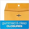 Quality Park 6 x 9 Clasp Envelopes, Clasp and Gummed Closures for Storing or Mailing, 28 lb Kraft Paper, 100 per Box (QUA37855) #2