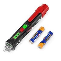 KAIWEETS Spannungsprüfer Berührungsloser NCV, Duale Empfindlichkeit 12/48–1000V AC Berührungsloser Phasenprüfer, Live/Neutral-Erkennung, Signalton & LED Alarm, CAT III 1000V, Taschenformat
