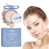 Oil Control Face Pressed Powder,Matte Smooth Setting Powder Makeup,Waterproof Long Lasting Finishing