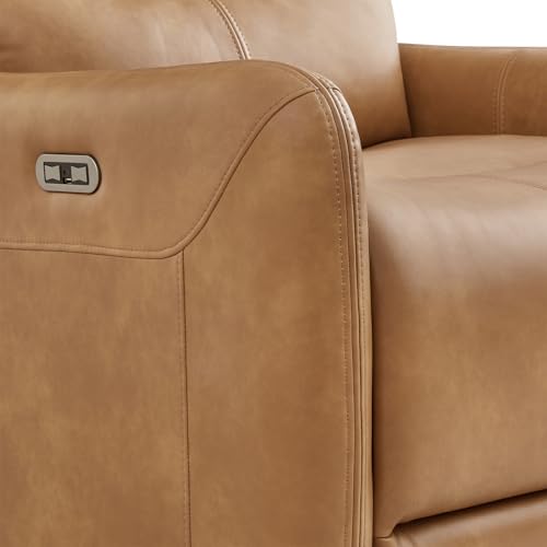 Sillón con función reclinable y base giratoria Marrón claro miniatura 6