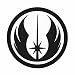 NEO Tactical Gear Star Wars Jedi Order Galactic Republic Patch - PVC Morale Patch, Hook Backed Morale Patch, Star Wars Morale Patch (Black & White)