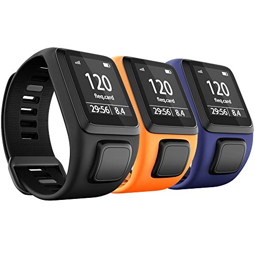 Anbest - Correa de reloj de TPU compatible con Tomtom Runner 3/Spark 3/Runner 2/Adventurer 2/Golfer 2, cómoda pulsera para Tomtom Runner 2 Music/Runner 3 Cardio Smart Watch