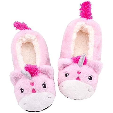 Panda Bros Womens Unicron Slipper Socks Cozy Fuzzy Indoor House Socks Plush Lined Non Slip Cover