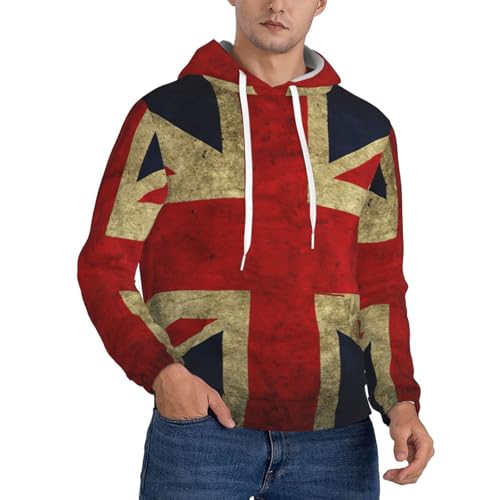 Sweat à capuche drapeau britannique homme idéal pour un usage quotidien confortable
