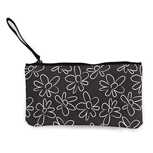 Preisvergleich Produktbild Wunderschöne Geldbörse für Damen und Mädchen, Clutch, mit Kreditkarten, schwarze Blumen