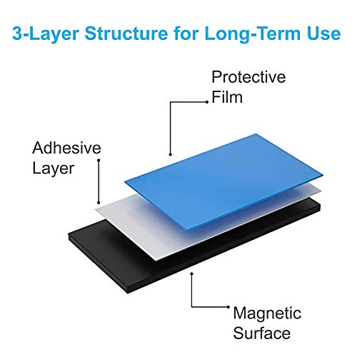 CANOPUS Magnetic Sheets with Adhesive Backing, Very Strong, Flexible, Rectangular 4”x6”, Pack of 12 Sheets, Suitable for Craft and DIY Projects at Home, School or Office