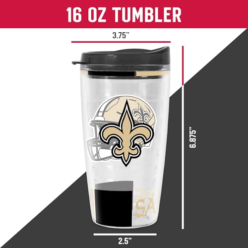 Image of Rico Industries NFL Football Double Wall Classic 16oz Or 20oz Tritan Tumbler W Lid