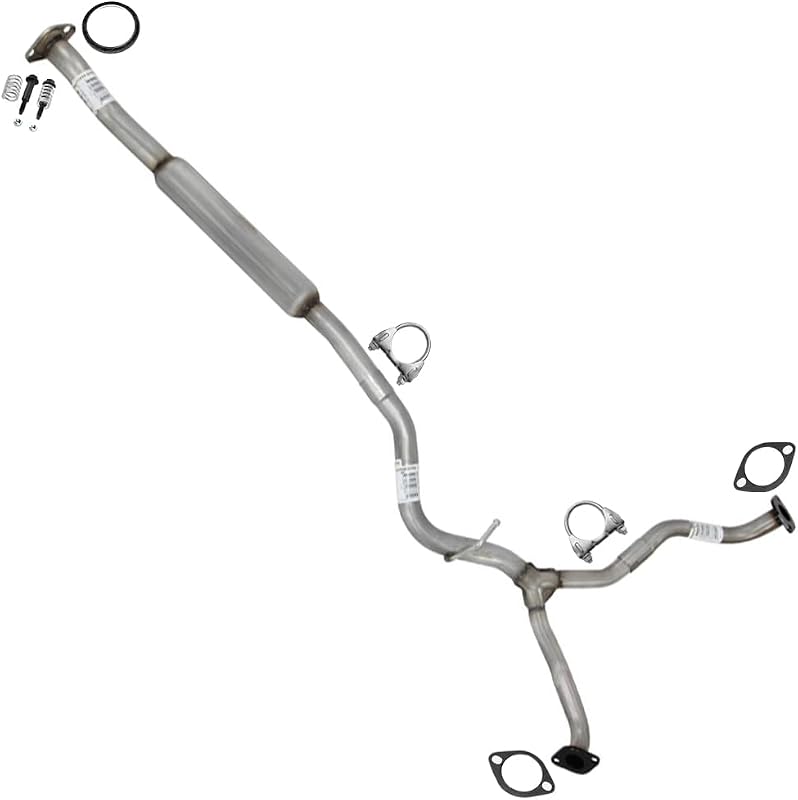 Resonador de escape compatible con tubos en Y para Subaru Outback 2.5L 2006-2009 | Acero inoxidable | Escape del noreste | Juntas libres, kit de pernos de resorte y abrazaderas incluidas | Pieza de repuesto para automóviles