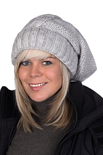 Beanie KX 102 länger gestrickte Mütze, schön dick Aber sehr leicht. Absolut neues Strickmuster. Pudelmütze, Wintermütze Beanie Cover