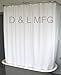 D&L Extra Wide Vinyl Shower Curtain for a Clawfoot Tub/White with Magnets 180