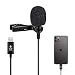 Professional Lavalier Lapel Microphone Omnidirectional Condenser Mic for iPhone 7/7 plus/8/8 Plus, iPhone X/XS/XR, YouTube Vlogging Facebook Interview Livestream Video Recording