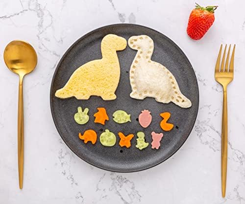 Mgee Foremki do ciastek, chleba, tostów, 43 szt., ze stali nierdzewnej, dla dzieci, Myszka Mickey, pies, kość, dinozaur, gwiazda, serce