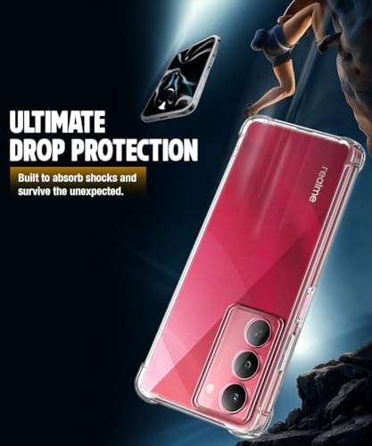 Image of WOW IMAGINE Clear Back Cover Case for Realme 14x 5G | Realme Narzo 80x | Realme P3x | Shockproof Soft TPU Case | Cushioned Edges for Ultimate Protection Back Cover Case - Transparent