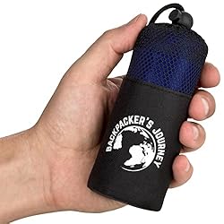 Backpacker's Journey Saco de Viaje Ultra-pequeño y...: Ultra pequeño y ultraligero: saco de dormir interior ligero con solo 168 g de peso y tamaño mini. Incluye bolsas de compresión ligeras, delgadas y pequeñas (14 cm x 7 cm). Higiénico: ya sea en ropa de cama sucia, en mochileros, en cabañas o en hostal...