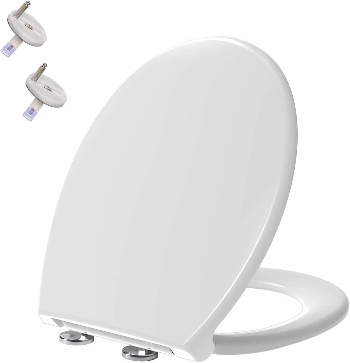 Rururug Toilet Seat Soft Close, Quick Release Family Toilet Seat, Easy