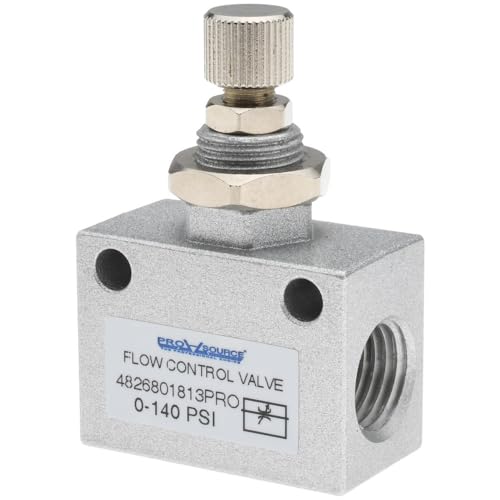 PRO SOURCE Aluminum Alloy Inline Flow Control Valve: 1/4" F NPT, 0 to 140 psi
