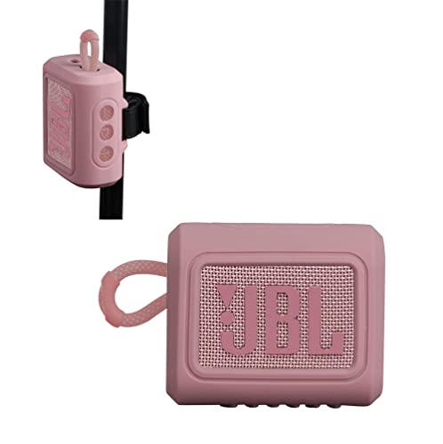 Hermitshell Silicone Carrying Case Replacement for JBL Go 3 Portable Bluetooth Speaker (Pink 2)