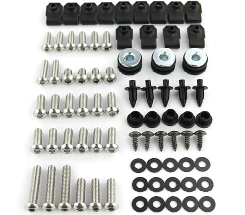 Kit vis clips rondelles carénage CBR500R 2013 2014 2015 silver moto