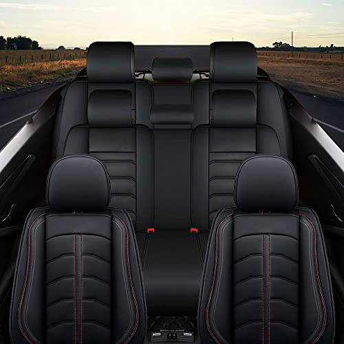 Jarmay Car Seat Cover 7 Seats For Ford Explorer 2003-2023, Durable Wear Resistant Waterproof Seat Cover, Breathable No Odor Premium Leather Car Interior Accessories.(7 Standard,Black) #TOP1