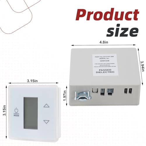 Image of 3316230.700 RV Wall Thermostat with Relay Box Heating /Cool for Dometic for RV /Camper Conditioners 3316230.000 with White Ct Wall Thermostat