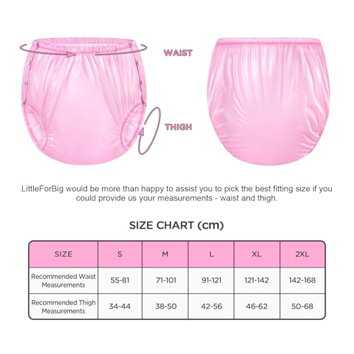 Culotte imperméable adulte lavable réutilisable housse couche rose S - 5
