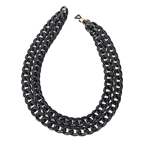 Ymiko Acrylic Eyeglass Chain, Fashionable Glasses Holder Necklace with Material, for Sunglasses Reading Sports Daily Use