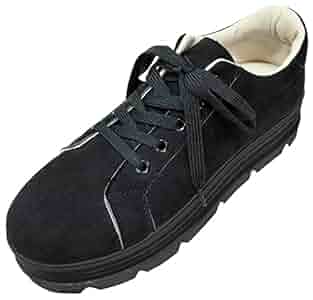 Amazon | [ケン.ナツキ] スエード プラットフォーム スニーカー