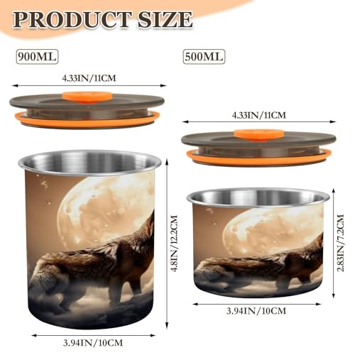 Envase hermético de acero inoxidable para café 17oz miniatura 2