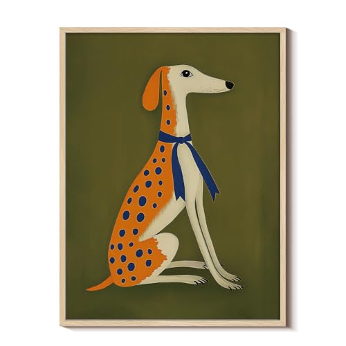 Loyal Dog Canvas Wall Art, Greyhound & Whippet, 12x16