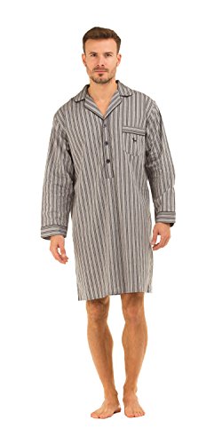 Camicia da notte da uomo, in cotone, motivo a