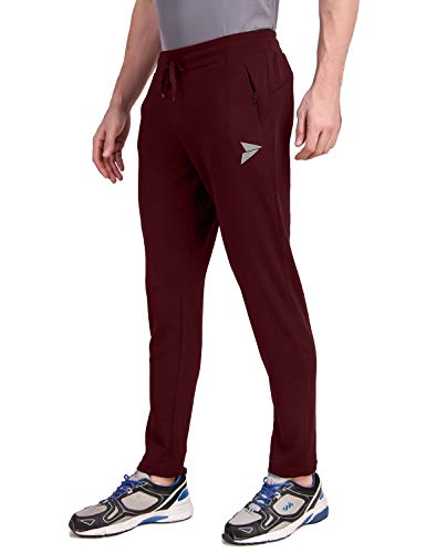 Image of FITINC Athleisure Track Pants for Men| Lycra Slim Fit Mens Dryfit Track Pant with Concealed Zipper Pockets | Quick Dry Pant Style Lower for Men for Home & Workout