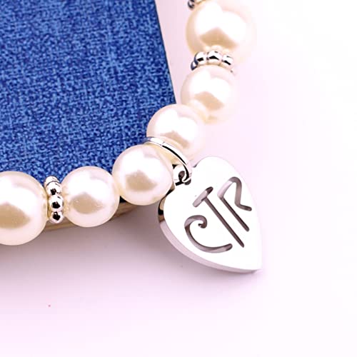 CTR Bracelet Girls Baptism Gift White Pearl Beads Bracelet Choose The Right Gifts for Girls2